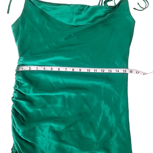 Cinq a Sept Tallulah Jade Green Silk Mini Dress Size 6 Reg. $395 - Picture 10 of 12